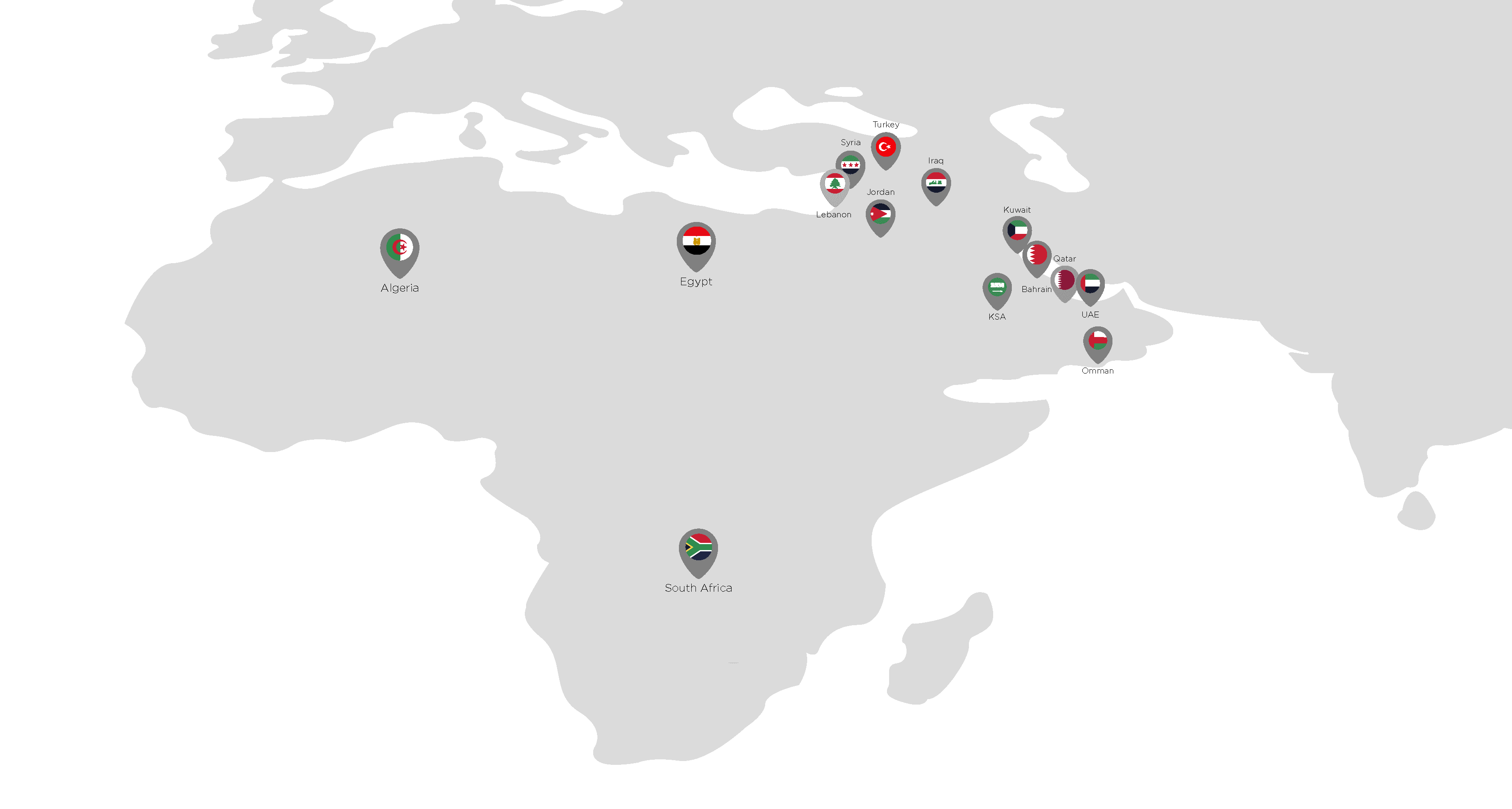 Elevate Consulting global presence map - desktop