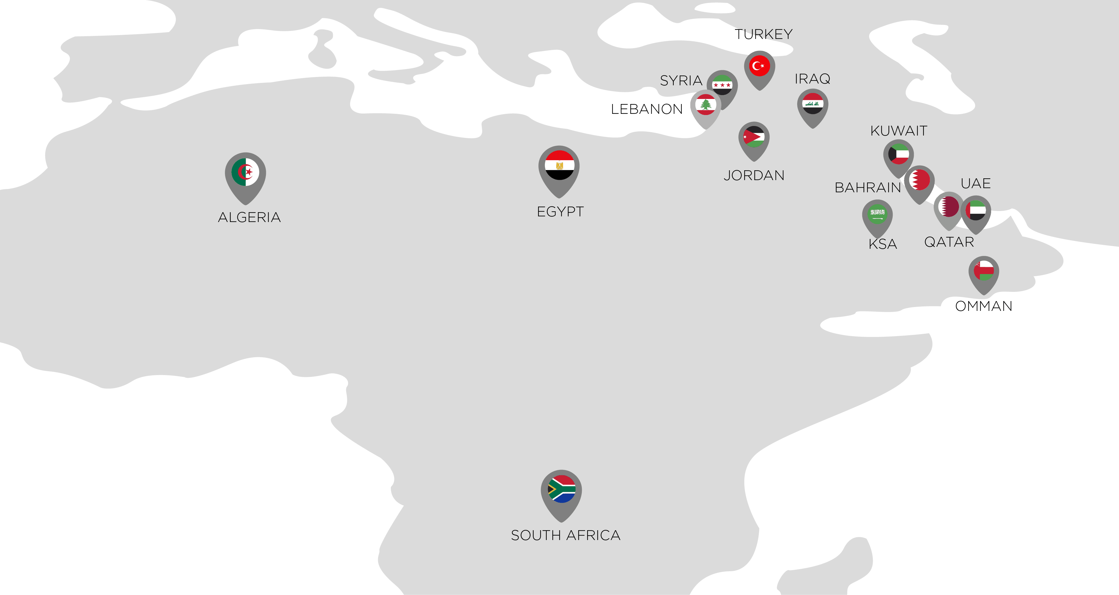 Elevate Consulting global presence map - mobile